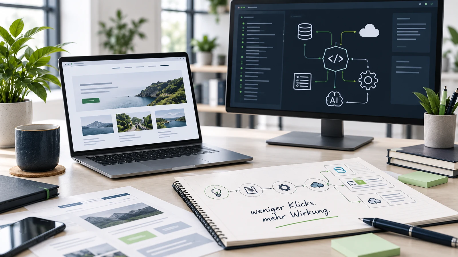 Digitale Arbeitsumgebung für KI-Assistenten, Automatisierung und Softwareintegration